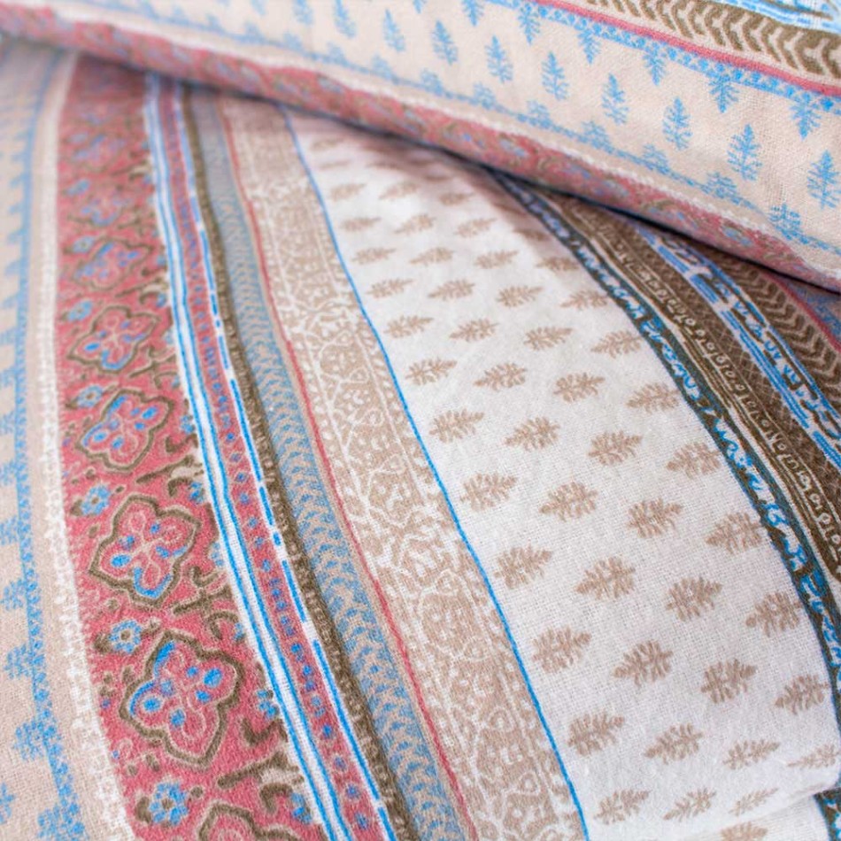 Capa de edredão flanela Carmela castanho