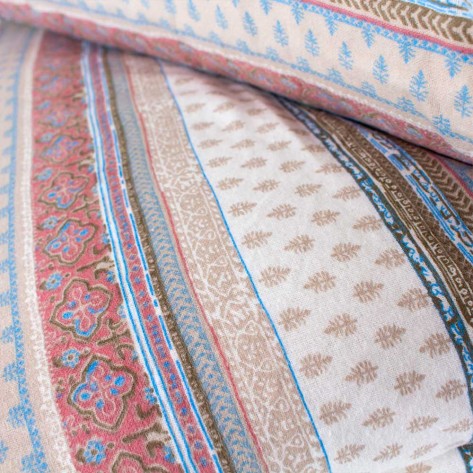 Capa de edredão flanela Carmela castanho