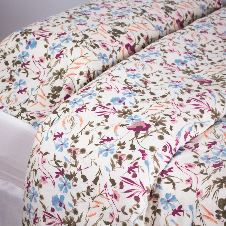 Capa de edredão flanela Ñoke azul indigo