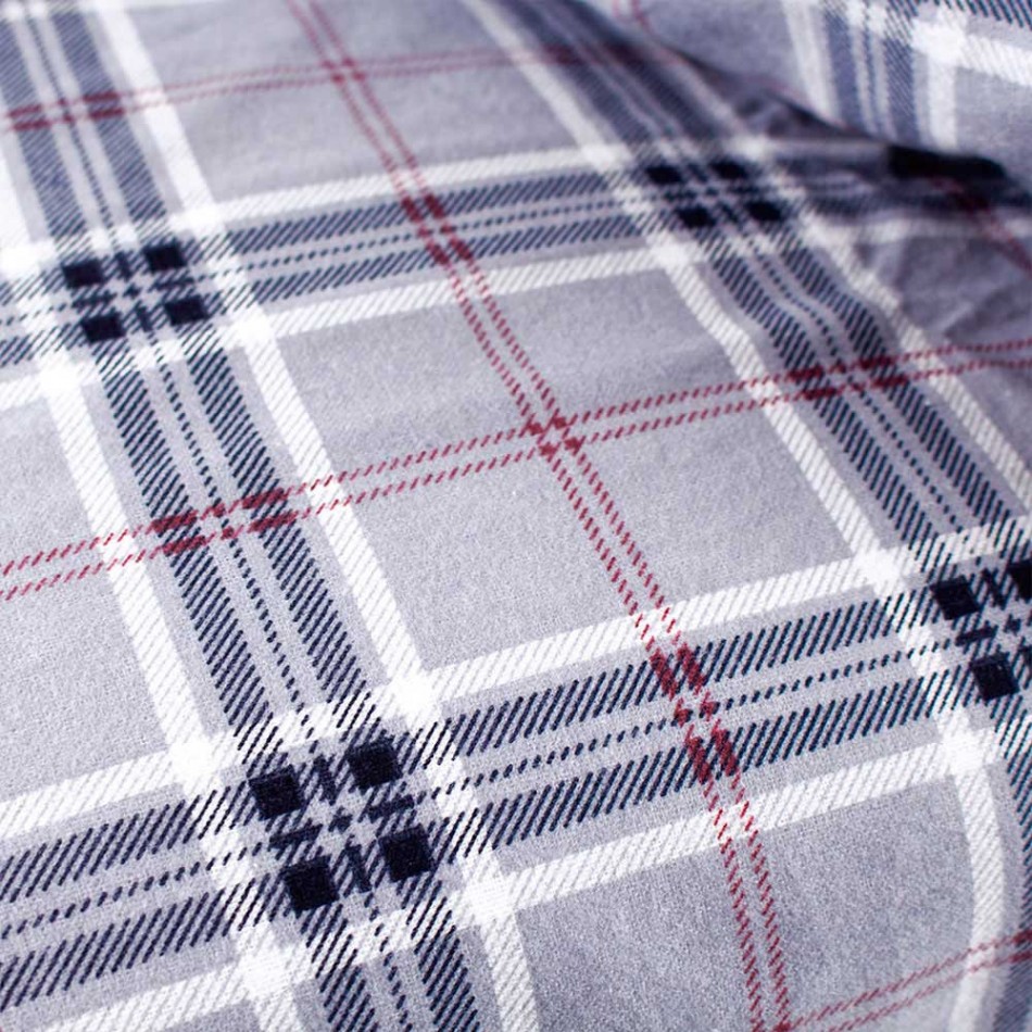 Capa de edredão flanela Cuadro Víctor cinza