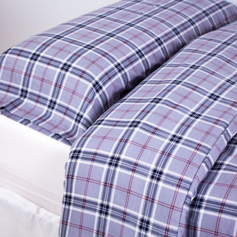 Capa de edredão flanela Cuadro Víctor cinza Capa de edredão flanela Cuadro Víctor cinza