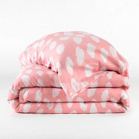 Capa de edredão flanela Nube rosa Capa de edredão flanela Nube rosa