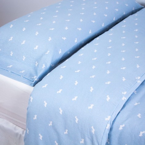 Capa de edredão flanela Potter azul celeste Capa de edredão flanela Potter azul celeste