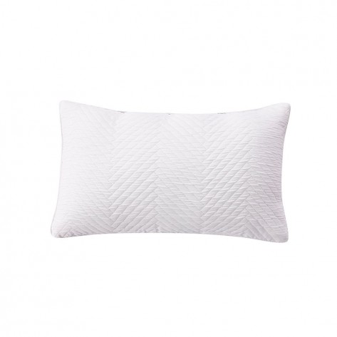 Almofada retangular duplo tecido algodão 30x50 jacquard Hungria branco almofadas-retangulares-estampadas