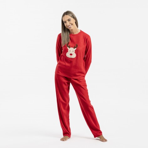 Pijama polar Nunu vermelho roupa-para-estar-em-casa