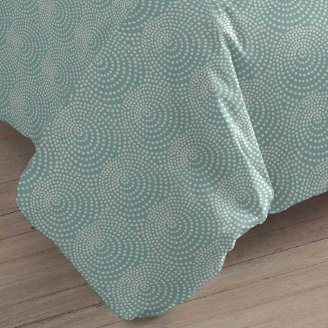 Capa de edredão algodão Katy verde tiffany