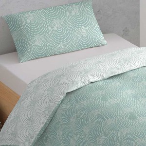 Capa de edredão algodão Katy verde tiffany