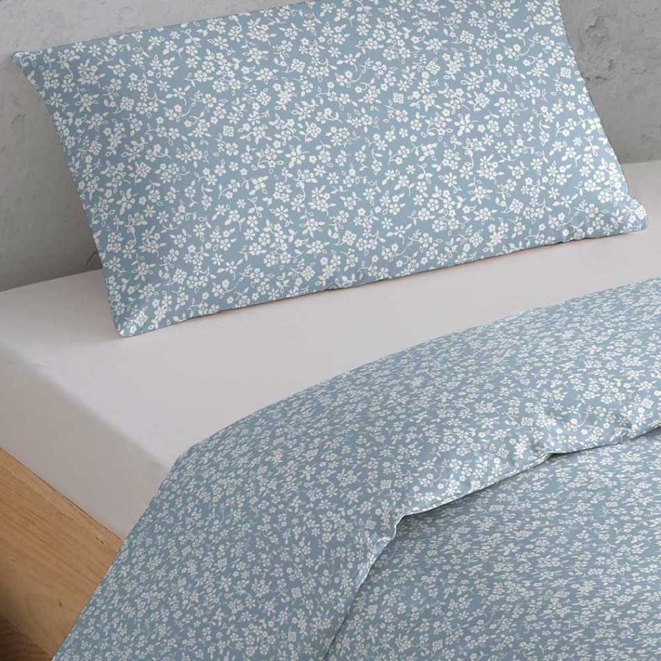 Capa De Edredão Primavera Azul Indigo