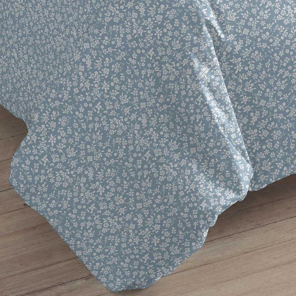 Capa De Edredão Primavera Azul Indigo