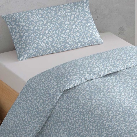 Capa De Edredão Primavera Azul Indigo