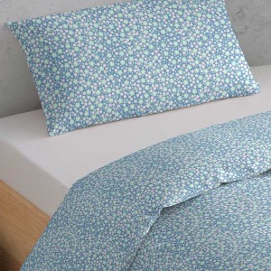 Capa De Edredão Flores Azul Indigo 2