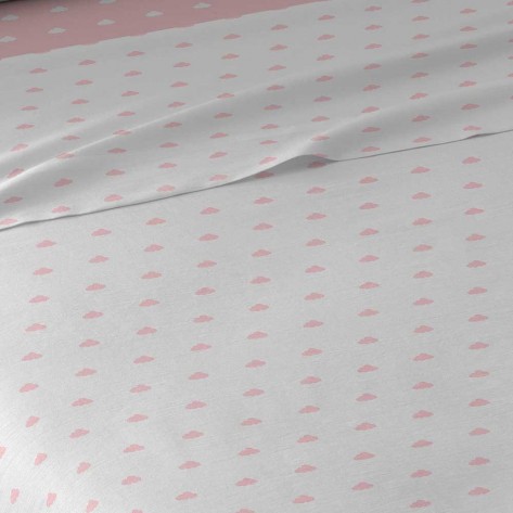 Jogo de lençóis algodão Nubecita rosa cama-90