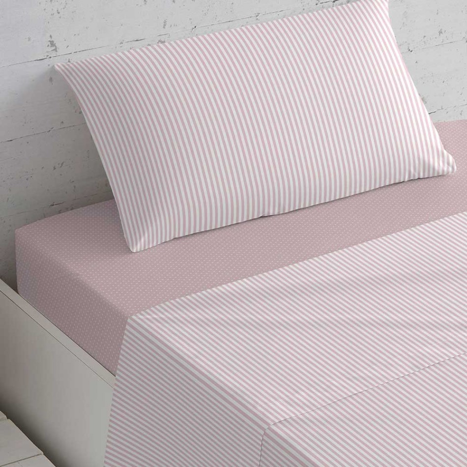 Jogo de lençóis algodão Kodac Tango rosa cama-90