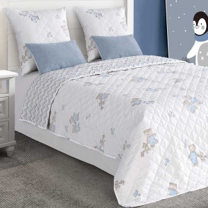 Colcha bouti Peluche azul celeste