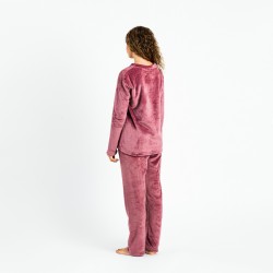 Pijama veludo malva rosa roupa-para-estar-em-casa
