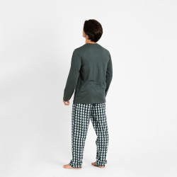 Pijama homem flanela Yan verde roupa-para-estar-em-casa
