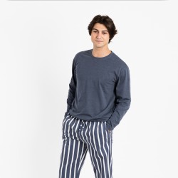 Pijama homem flanela Palermo azul