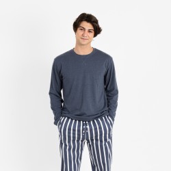 Pijama homem flanela Palermo azul