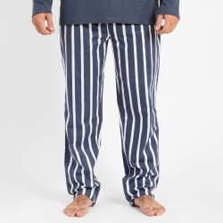 Pijama homem flanela Palermo azul roupa-para-estar-em-casa