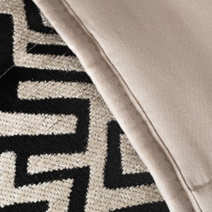 Colcha Jacquard Chenilla Arzai Bege - Preto - 120Gr 2