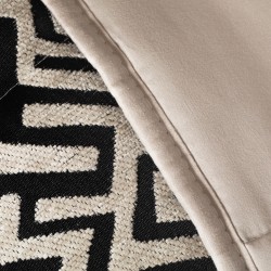 Colcha Jacquard Chenilla Arzai Bege - Preto - 120Gr