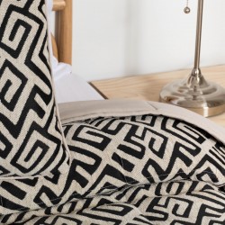 Colcha Jacquard Chenilla Arzai Bege - Preto - 120Gr Colcha Jacquard Chenilla Arzai Bege - Preto - 120Gr