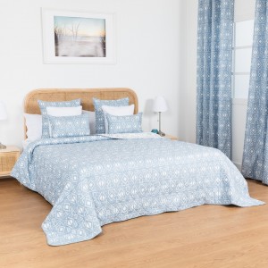 Colcha bouti Tiber azul indigo