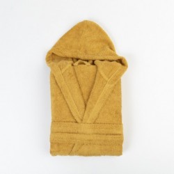 Roupão de banho com capuz mostarda 450gr Unisex