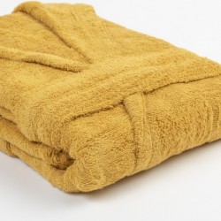 Roupão de banho com capuz mostarda 450gr Unisex