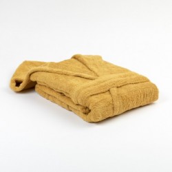 Roupão de banho com capuz mostarda 450gr Unisex