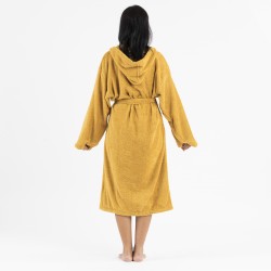 Roupão de banho com capuz mostarda 450gr Unisex