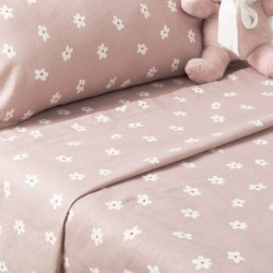 Jogo de lençóis flanela Aneka rosa palo cama bebé jogos-de-lencois-para-bebe