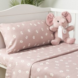 Jogo de lençóis flanela Aneka rosa palo cama bebé jogos-de-lencois-para-bebe