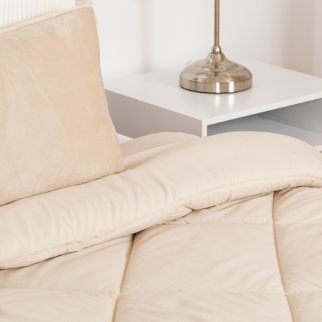 Edredão liso efeito desgaste