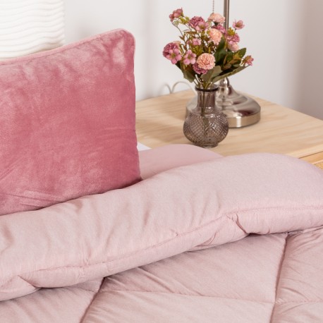 Edredão liso efeito desgaste