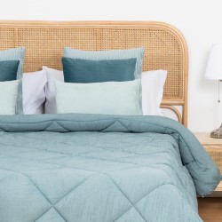 Edredão liso efeito desgaste Edredão liso efeito desgaste