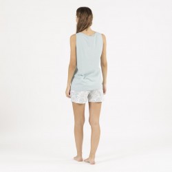 Pijama curto algodão Ninfa verde menta Pijama curto algodão Ninfa verde menta