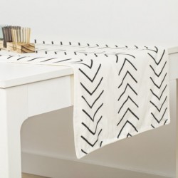 Caminho mesa algodão Almunzar preto Caminho mesa algodão Almunzar preto