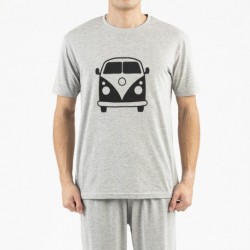 Pijama homem manga curta Dan cinza pijama-manga-corta