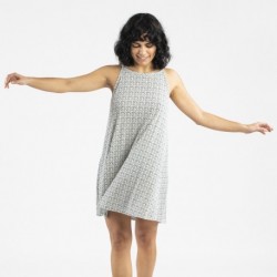 Vestido curto de alças em crepe Michelle verde francês