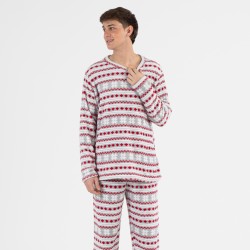 Pijama coral homem Filipo vermelho pijama-coralina