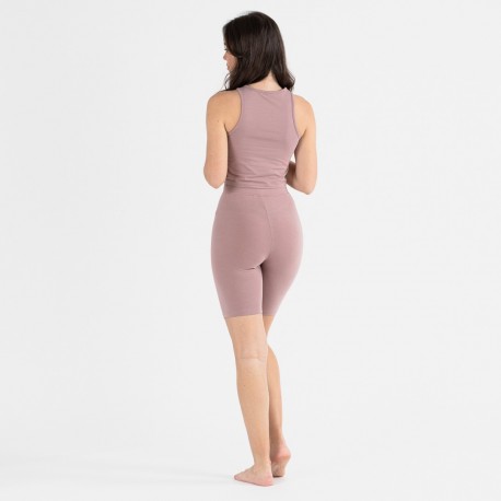 Conjunto desportivo de calções mulher malva