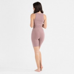 Conjunto desportivo de calções mulher malva