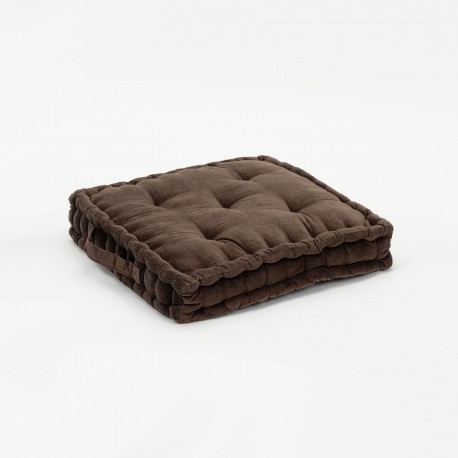 Almofada de cadeira veludo algodão preto 50x50