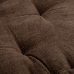 Almofada de cadeira veludo algodão preto 50x50