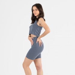 Conjunto desportivo de calções mulher azul indigo