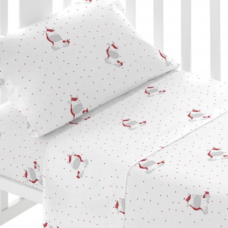 Jogo de lençóis algodão Unicornios vermelho cama bebé jogos-de-lencois-para-bebe