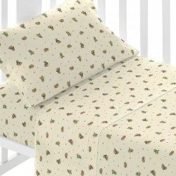 Jogo de lençóis algodão Chuchin verde cama bebé jogos-de-lencois-para-bebe