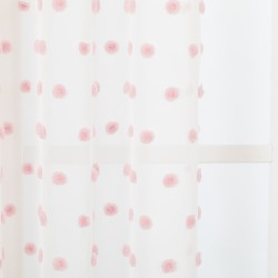 Cortina Pompom Rosa cortinas-transparentes