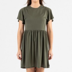 Vestido manga curta verde caça Vestido manga curta verde caça